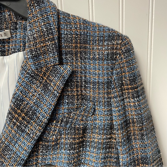 Veronica Beard Miller Plaid Dickey Blazer Jacket Cerulean Size 10 - Picture 3 of 10